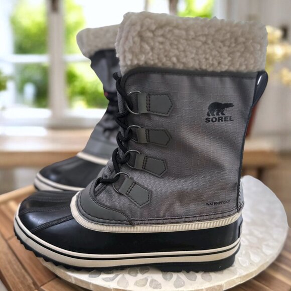 Sorel Winter Carnival WP Women’s Waterproof Boot Size 8.5 Gray Insulated Snow - Picture 10 of 14